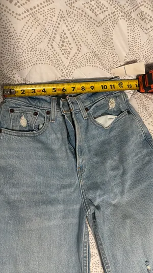 Abercrombie & Fitch Light Blue Distressed Boyfriend Jeans thumbnail 5