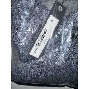 Steve Madden silver sequin L mini festive Marcella Dress thumbnail 4