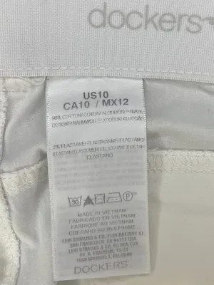 Dockers Womens White Crops Capris Pants Size 10 Comfort Stretch Waistband thumbnail 4