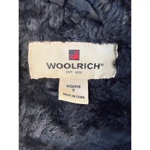 Woolrich Womens Small Black White Plaid Faux Fur Lined Full Zip Fleece Vest thumbnail 2