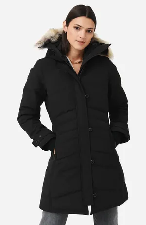 Canada Goose Black Lorette Parka 2090L Down‎ Winter Coat Fur Trim Hood Size XS thumbnail 1
