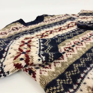 Vintage 80’s Abercrombie Pure Wool Fair-Isle Crewneck Knit “The Big Sweater” M thumbnail 8
