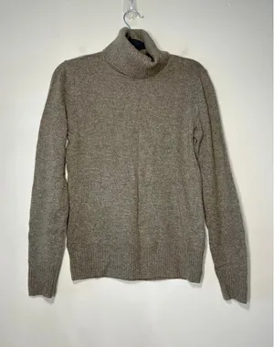 Caslon 100% Cashmere Turtleneck Taupe Brown Heather Knit S thumbnail 1