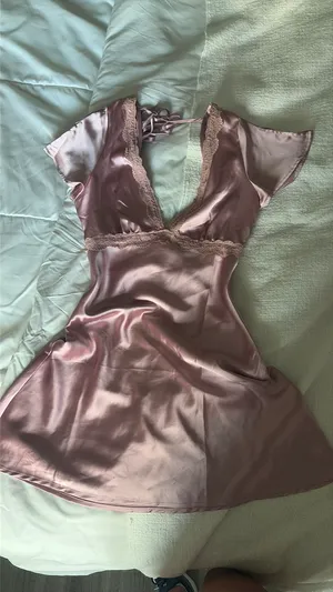 LA Hearts Silk Dress mini pink thumbnail 2