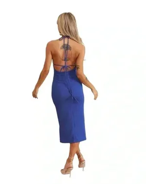 Hello Molly Royal Blue Midi Dress thumbnail 3
