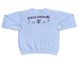 Vintage 90s Viking Serenade White Graphic Crewneck Sweater thumbnail 1