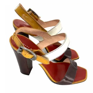 Marc by Marc Jacobs Multicolor Leather Block Heel Sandals 6.5 Ankle Strap No Box thumbnail 5