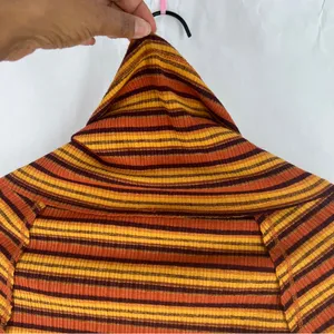FREE PEOPLE Cape Cod‎ Thermal Striped Ribbed Cowl Neck Size M thumbnail 14