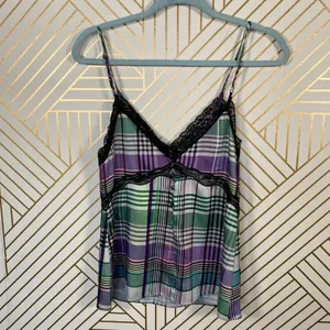 Zara Check Plaid Lace-Trimmed‎ Camisole Top thumbnail 7