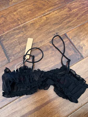 Nwt Skims Sleepover Mesh "Truth Or Dare" Triangle Bralette thumbnail 4
