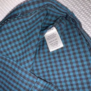 Low Rise Blue Black Plaid Gingham Check y2k Micro Mini Skirt Sz Xs thumbnail 3
