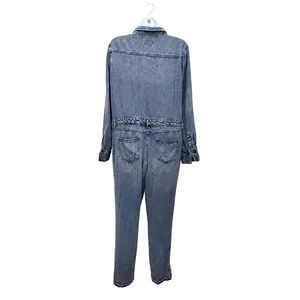 Universal Threads Denim Jumpsuit Womens Blue Medium Wash Button Front Size 8 thumbnail 7