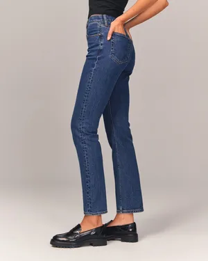 Abercrombie Ultra High Rise Ankle Straight Jean thumbnail 2
