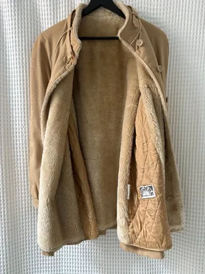 Vintage Bonders camel A line faux fur sherpa lined retro women's jacket [READ] thumbnail 4