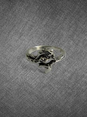 Vintage Silver Tone Mermaid Wrap Ring - Size 7 thumbnail 6