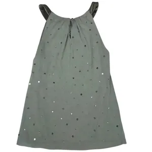 Ann Taylor Women's M Silver Sequin‎ Sleeveless Party Tank Top thumbnail 9