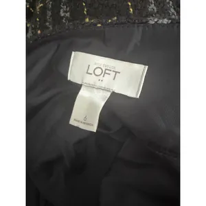 Ann Taylor LOFT Black Yellow Plaid Boucle‎ Tweed Mini Skirt Lined Size 6 thumbnail 5