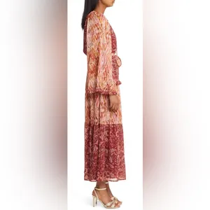 BTFL-LIFE Kira Angel Tiered Chiffon Med Dress Whimsical Fairycore Boho-Chic Fall thumbnail 6
