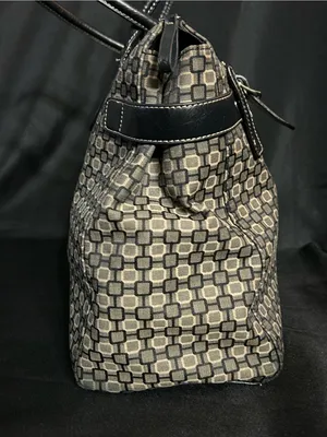 Nine West Women’s Large Black Geometric Tote Handbag thumbnail 8