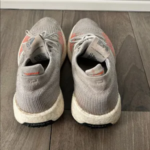 Adidas Boosted Beige and Coral Knit Sneakers thumbnail 3
