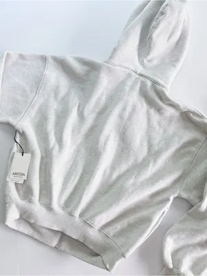 Aritzia Cozy Sweatfleece Mega Zip Hoodie Heather Cloud White thumbnail 11