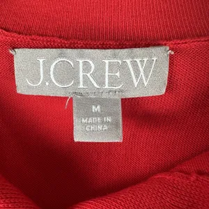 J.Crew Sweater Polo Women Medium Red Ultra-Fine Cotton Short Sleeve CG811 thumbnail 4