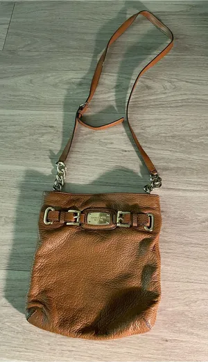 Michael Kors Brown Pebbled Leather Crossbody with Gold Hardware thumbnail 1