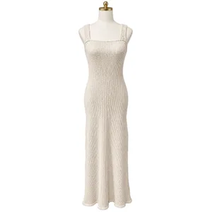 Rachel Pally Janna Ribbed Knit Sweater Dress in Oatmeal Bodycon, Size L thumbnail 3