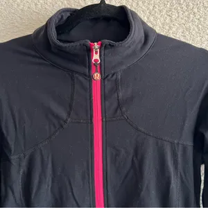 Lululemon Women’s Rare‎ Vintage Define Jacket Luon Full Zip Up Black/Pink Size 6 thumbnail 9
