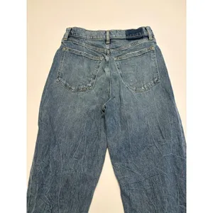 Abercrombie & Fitch 90s Straight Ultra High Rise Jeans Womens 28 Blue Distressed thumbnail 3