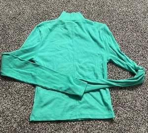 American Eagle ribbed turtleneck long sleeve cropped shirt S thumbnail 11