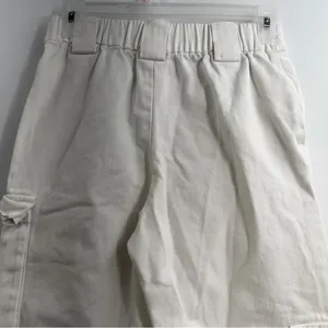 Aritzia TNA Cargo Pants XS Off White Wide Leg Utility Cotton Twill Style 97780 thumbnail 5