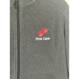 Core365 First Care Fleece Jacket Womens XL Gray Full Zip Soft Mock Neck Coat thumbnail 3