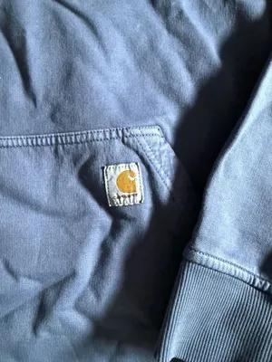 NWT Carhartt Women's Relaxed Fit Midweight French Terry Hoodie S Blue-purple thumbnail 2