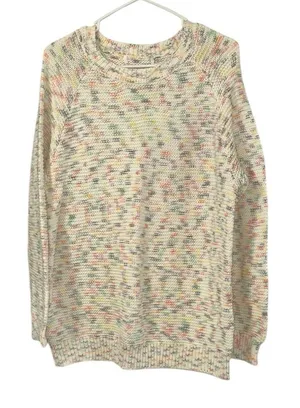 Women’s Boutique Speckle Crewneck Cotton Oversized Blend Sweater(Size M) thumbnail 1