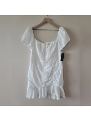 City Triangles White Eyelet Mini Dress NWT SZ 19 Cotton thumbnail 2