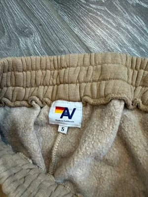 Aviator Nation Sand Women lightning bolt Fleece sweat Shorts Size Small Like new thumbnail 2