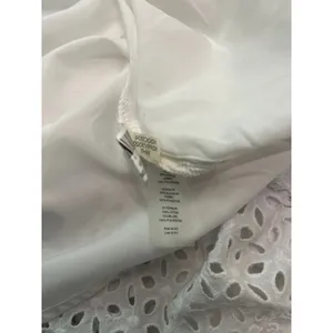 Kensie White Eyelet Midi Dress Smocked Feminine Romantic Puffy Sleeve Size 14 thumbnail 6