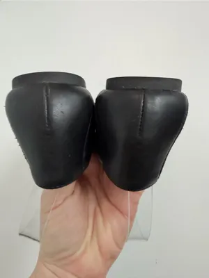Born Ballet Flats Leather T Strap Dark Academia WhimsiGoth Metallic Grey Black thumbnail 8