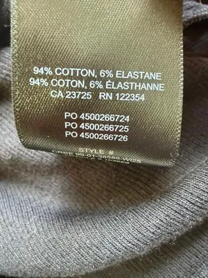 Aritzia Homestretch Basic Cotton Long Sleeve Crewneck Top Black Size M thumbnail 5