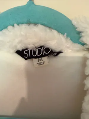 Studio White Fuzzy Shacket Size M Size M thumbnail 3