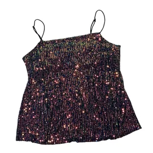 VICI Iridescent Sequin Cami Top Womens Small Multi Color Party Disco SMT2011 thumbnail 1