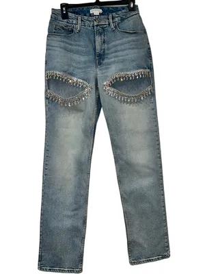 GOOD AMERICAN Good Icon Straight Diamond Jeans Size 4/27 NWOT thumbnail 3