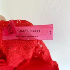 VICTORIA'S SECRET The Lacie Red Push Up Slip Sz Medium thumbnail 6