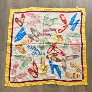 ECHO Vintage 100% Silk Made in Japan Scarf Summer Italian European‎ thumbnail 1
