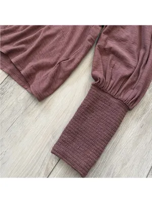 NationLTD Reva Victorian Inspired Statement Sleeve Minimalistic Cotton Tee Large thumbnail 7
