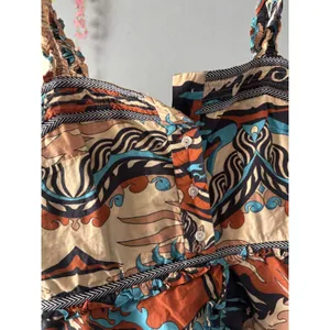 CHUFY Kathmandu Heights Organic Cotton Printed Peplum Tank Top thumbnail 5