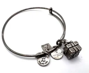 Alex and Ani Gift Present Silvertone Bangle Bracelet charm‎ thumbnail 1