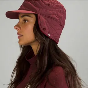 Lululemon‎ XS/Small Team Canada Olympic Edition Quilted Trapper Hat Red Merlot thumbnail 1