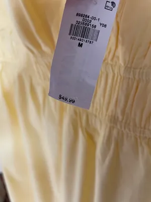 Old Navy Yellow Coquette Cottagecore Smocked Midi Dress thumbnail 4